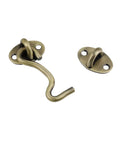 Stainless Steel Hook And Eye Latch 4.72 Inch Gate Latch Privacy Lock with Antique Bronze Finish for Doors and Sheds