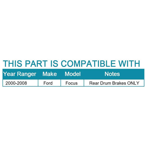 Compatibility chart for Rear Wheel Bearings 516007x2 Set For Ford Focus 2000 To 2008 With Rear Drum Brakes