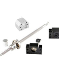 Premium Rolled Ball Screw Set SFU1204 C5 Precision Grade with ball nut housing and RM1204 coupler for 600mm linear motion.