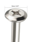 Close-up of Heavy Duty M6x120mm Phillips Head Furniture Screws 58mm Thread Length Nickel Plated Carbon Steel for Wood Cabinets