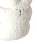 Close-up of Cute Door Pinch Guard For Kids Soft PP Cotton Door Stopper That Prevents Pinches And Slams, white fluffy texture.