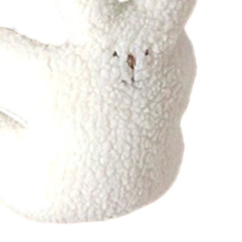 Close-up of Cute Door Pinch Guard For Kids Soft PP Cotton Door Stopper That Prevents Pinches And Slams, white fluffy texture.
