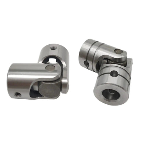 Premium Steel Universal Joint Cross Shaft Coupler for model cars, showcasing a sturdy, smooth rotating connection.