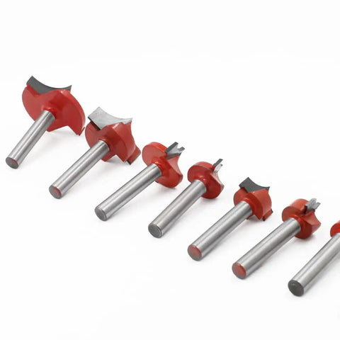 Heavy Duty Router Bit With 6mm Shank For Smooth Round Edge Cutting And Profiling Woodworking Milling Cutter Tool in various sizes.