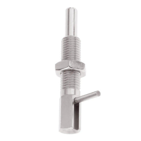 Heavy Duty Retractable Indexing Spring Plunger With L Handle And Nut Precision M16 Replacement Pin, stainless steel finish, compact design.