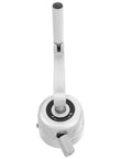 Balcony Garment Rack Crank Handle Replacement Tool With Ergonomic Design For Quick Fix Universal Compatibility With Indoor Drying Racks Single Hole Metal And Plastic Spare Part For Home Laundry, white metal top view