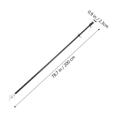 Flagpole Kit With Bracket For Outdoor Gardens Patios And Backyards, Durable Stainless Steel Flag Pole Stand With 360 Degree Rotating Rings, Easy Flag Removal And Weather Ready Display