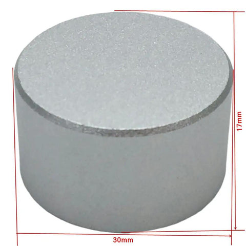 Aluminum Alloy Potentiometer Knob Cap For 6mm Shaft 30x17mm Size Silver D Axis Volume Control Switch Part For DIY Audio Gear And Studio Equipment Replacement Part Dope Build Upgrade, silver aluminum knob