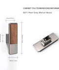 Brushed Nickel Cabinet Hardware With Walnut Wood Inlay Modern Drawer Pulls And Knobs For Kitchen And Bathroom Durable Zinc Alloy