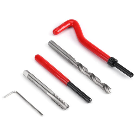 Complete 30 Piece Thread Repair Kit With Stainless Steel Inserts And Pro Grade Installation Tools For Auto And Engine Restoration, Fix Damaged Threads In Steel Cast Iron And Aluminum, Includes Tap Drill Bit Wrench And More, tap, drill, wrench