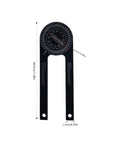 Heavy Duty 7 Inch Miter Saw Protractor Angle Finder With Dope Precision Laser Engraved Scales on black aluminum for accurate cuts.
