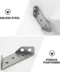 Heavy Duty Stainless Steel Trapezoid Corner Brackets With Counterbore, 10 Pack For Furniture Frame Support And Joint Fastening