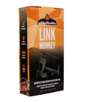 Link Monkey Motorcycle Chain Breaker And Riveting Tool package with orange and black design, showing tool illustration
