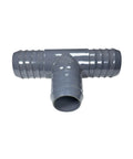 Barbed Tee PVC 3-Way Hose Connector for Irrigation and Plumbing, Multi-Size Kit with 1/2 in, 3/4 in, 1 in, 1-1/4 in, 1-1/2 in, 2 in Fittings, Secure with Hose Clamps, Durable USA Made Irrigation Fitting, Easy Split or Merge Lines, gray PVC tee fitting