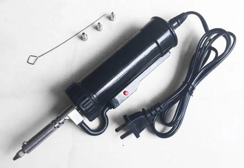 Pro Grade Desoldering Gun With 110V Heating, Automatic Solder Sucker Pump, 30W Electric Tin Desoldering Tool, power cord visible