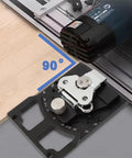 11-Position Adjustable Track Saw Square With CNC Machining For Top Notch Precision Cutting, 90° angle stop on track saw rail