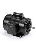 Heavy Duty Three Quarter Hp 1800 Rpm 56 Frame Single Phase Electric Motor 230 115 Volt Built Legit Tough Farm Workhorse Kickin High Torque Reversible Super Smooth Ready To Roll Rig, black motor with sturdy design.