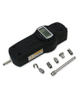 Push And Pull Tester Digital Force Gauge Dynamometer For Lab Tension And Compression, Rock Solid Accuracy One Percent, High Sensitivity 50N Capacity, Portable Handheld Or Benchtop Setup For Reliable Load Measurements, black digital gauge with attachments