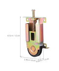 Closet Door Rollers Replacement With Ball Bearing Wheels For Mirror Wardrobe Sliding Doors Adjustable Height 4.72 By 2.36 Inches