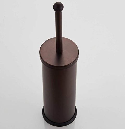 Heavy Duty Bronze Toilet Plunger With Metal Canister Holder And Drip Cup, Quick Dry Finish, Deep Cleaning Power For Bathroom