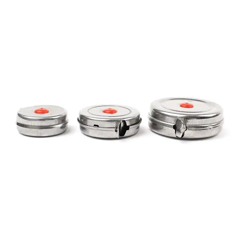 Top Shelf Stainless Steel Tape Measure For Woodworking And Diy Jobs With Dead On One Millimeter Accuracy shown in three sizes.