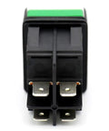 Push Button On Off Start Stop Switch For Mechanical Equipment And Marine Use, 4 Pins, Black Rocker Style, rear view