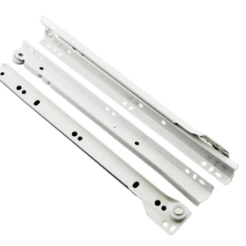 Heavy Duty Two Section Drawer Slides with Full Extension for Smooth Glides, steel ball bearing build, 16-inch pair