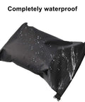 Ultralight Dry Bag Set 5-Pack Go-To Roll Top Waterproof Dry Sacks For Camping And Travel, shows water droplets on black dry bag