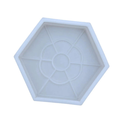Hexagon Paving Color Brick Reusable Stepping Stone Paver Tool for Garden and Patio sturdy easy pour concrete molds top view