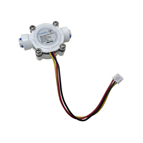 Water Flow Sensor With Quick Connect Plug And Play Fittings, Hall Effect Flowmeter, Food Grade Plastic, for Water Heaters