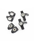 Pro Grade 6Pc Chrome Alloy Front Steering Cup And C Hub Carrier Replacement Upgrade Kit For 1 10 Scale Rc Cars black metal parts with bearings