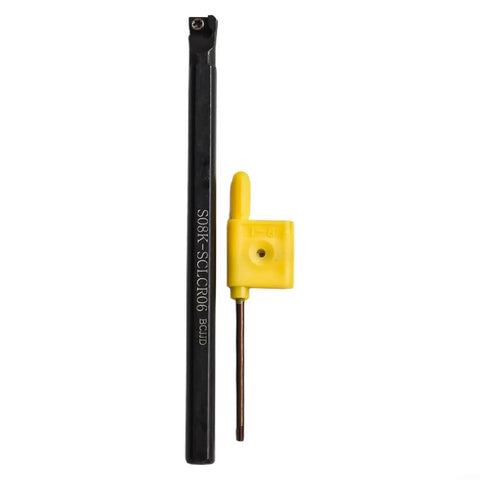 S08K SCLCR06 Turning Tool with T8 wrench from SCLCR06 Turning Tool Holder Kit With CCMT060204 HM Inserts For Steel Machining Pro Grade