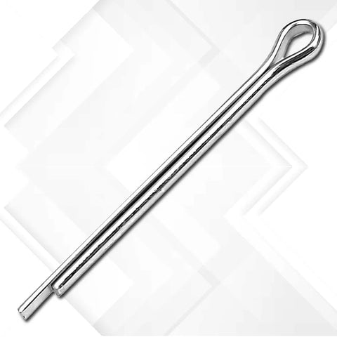 Side view of chrome steel hairpin cotter pin for trailer bearing kits