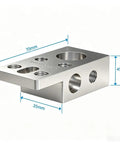 Heavy Duty 13 Way Battery Power Distribution Block With M8 M6 M4 Threaded Studs For Rv Marine Automotive Solar Lithium Batteries, metal construction, 70mm x 45mm size.