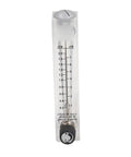 Panel Mount Water Flow Meter For PVC Pipe With Adjustable Knob, One Half Inch Male Thread And One Quarter Inch Female Thread, 0.2 To 2.0 GPM (1 To 7 LPM), Clear Reading Display, Easy Install, Reliable Liquid Flow Control