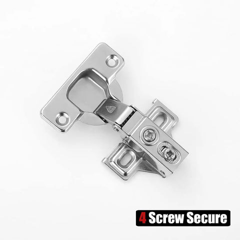 Black Cabinet Door Hinges 1/2 Inch Partial Overlay For Face Frame Cabinets With Door Bumper, Metal 20 Pack CH300 BK P20