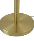 Base of 60 Inch Two Light Floor Lamp in Matte Brass Finish With Dome Shades for Vintage Glam Style, Dual Pull Chains, E26 Base