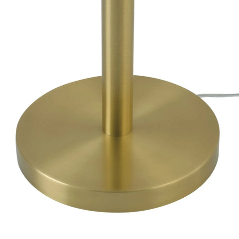 Base of 60 Inch Two Light Floor Lamp in Matte Brass Finish With Dome Shades for Vintage Glam Style, Dual Pull Chains, E26 Base