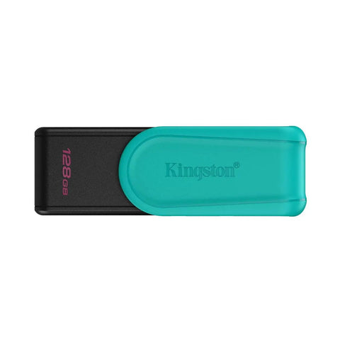 128GB Kingston USB flash drive in black and turquoise, part of Next Level Thunderbolt 5 Smart Dock Multiport Hub bundle.