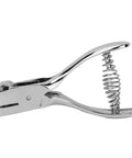 All Metal Handheld Hole Slot Puncher For ID Cards And Paper Crafts With 5.4 Inch Oval Punch And Spring Mechanism Delivers Clean Punches