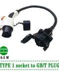 Badass 32A GBT To J1772 EVSE Adapter For Smooth Electric Vehicle Charging Plug And Play Gear With Solid IP44 Build and 0.5m length.