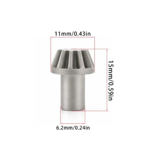 Bevel Gear Replacement For 1 16 And 1 14 Scale RC Cars Front End Drivetrain Gear Set Powder Metallurgy Metal Construction Smooth Power Transfer Maintenance And Tuning Upgrade For Meijiaxin And Other RC Buggies, 11mm