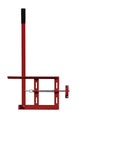 Heavy Duty Steel Gate Latch With Slick Sweep Lever For Ranch And Farm Gates, red latch with handle for 8 to 12 inch rails.