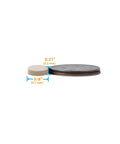 3/8 Inch Round Beige Felt Pads next to coins showing thickness for Cabinets and Furniture Self Adhesive Floor Protectors