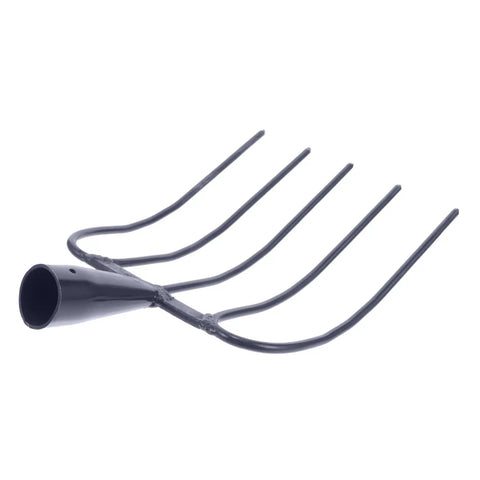 Sturdy Iron Manure Fork Handle For Horse Tools And Lawn Care, iron forkhead for farming, dark blue, without handle