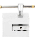 Beefy 500N Tensile Tester Clamp With Stainless Steel Build And 4mm Single Tooth Grip For Cables Electrical Components And Plastic Films Push Pull Force Fixture For Lab Testing, front view