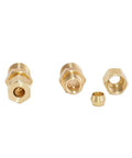 Straight Up 10 Inch Inline Water Filter For Refrigerators And Ice Makers With Heavy Duty Brass Compression Ends, showing brass fittings.