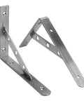 2 Pack Stainless Steel Right Angle Shelf Brackets 4mm Thick For Heavy Duty Loads Wall Mounted For Kitchen Bathroom And Bookshelf