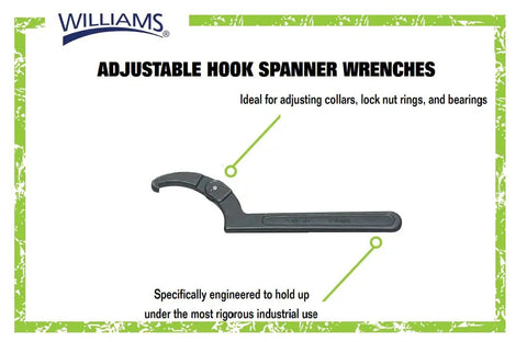 Adjustable Hook Spanner Wrench With 2 To 4 Inch Span For Collars Lock Nut Rings And Bearings Heavy Duty Pro Grade Tool