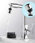 360 Degree Swivel Tap Aerator Diffuser With Dual Spray For Kitchen Sink Faucets M22 And M24 Threads installed on faucet